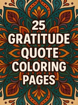 Grateful Mandalas – 25 Quote-Filled Coloring Pages