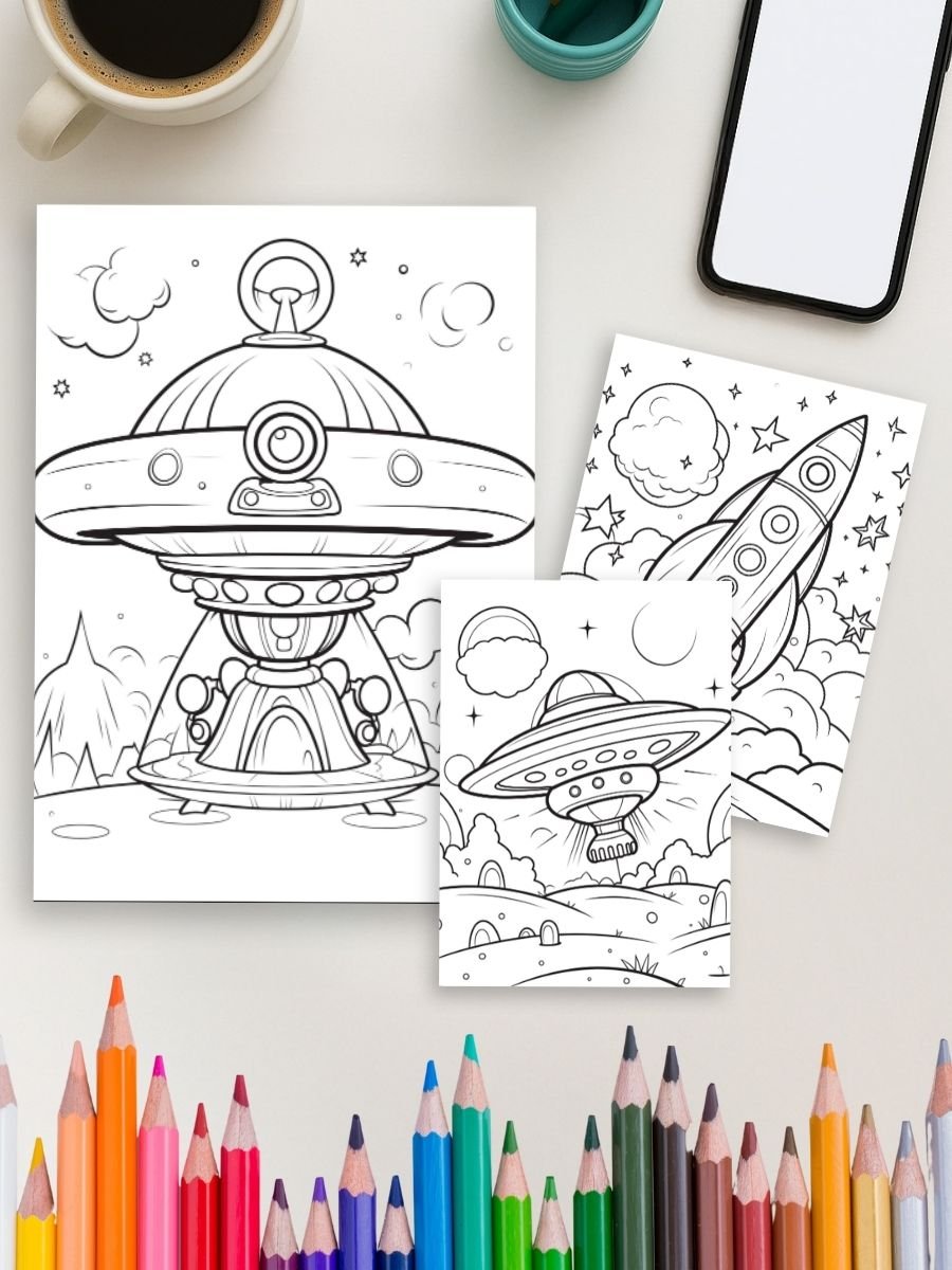 Kids in Space – 50 Intergalactic Adventures to Color - Image 4