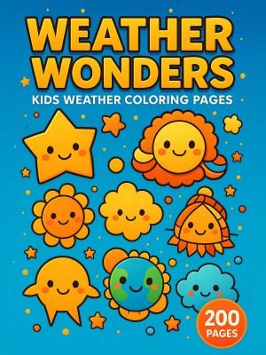 Weather Wonders – 200 Weather & Season-Themed Coloring Pages