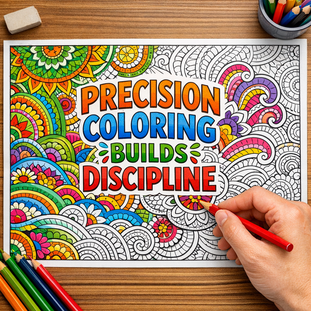 Precision coloring builds discipline and focus.